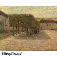 Tranh sơn dầu vẻ đẹp của bầu trời xanh